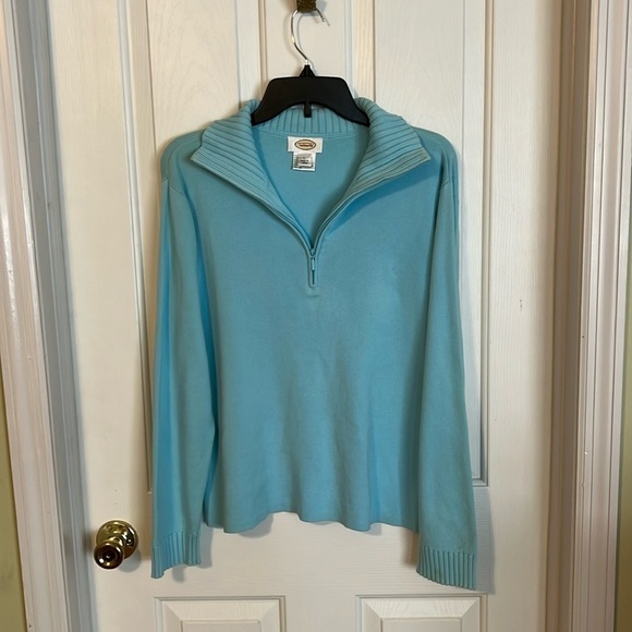 Talbots pullover,  1/2 zip,  sweater. Size L. Long sleeve, turtle neck. preowned - Picture 1 of 9